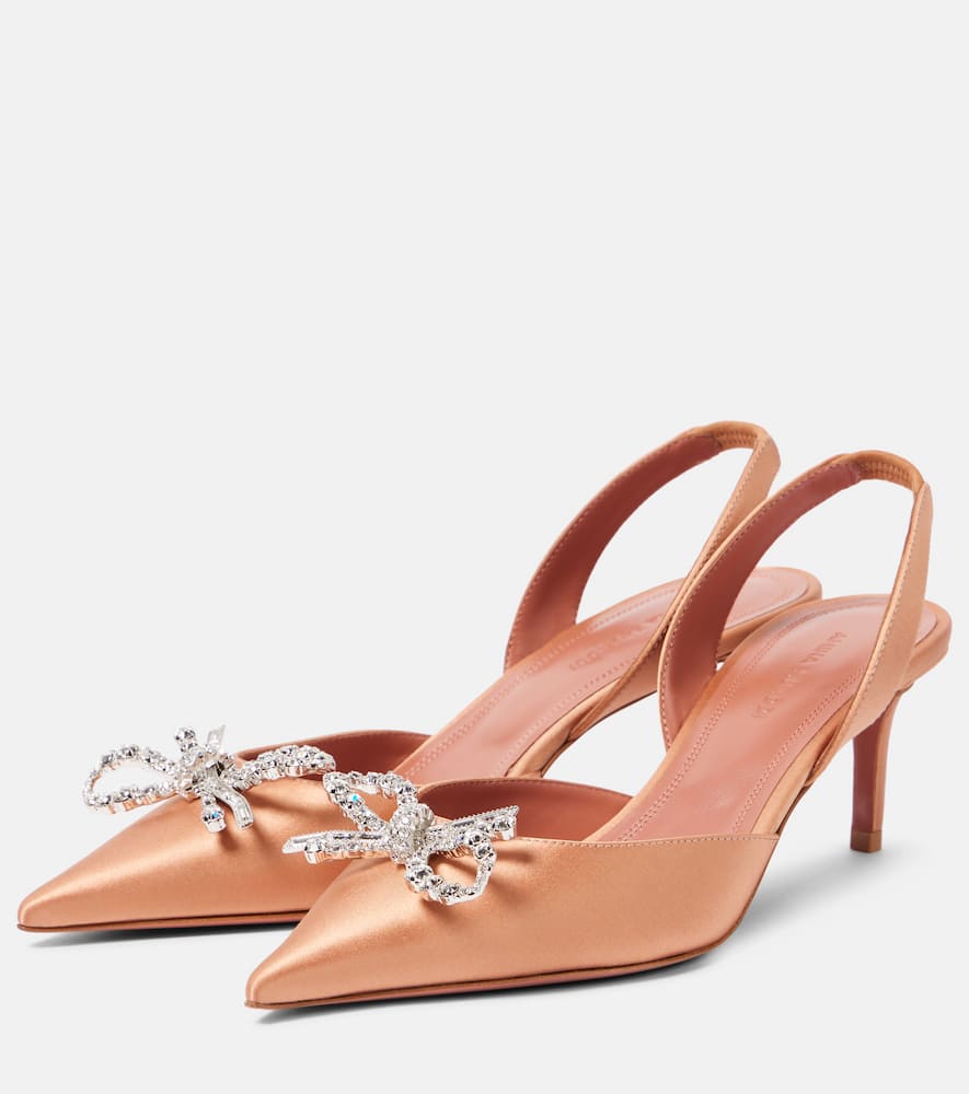 Amina Muaddi Rosie 60 satin slingback pumps