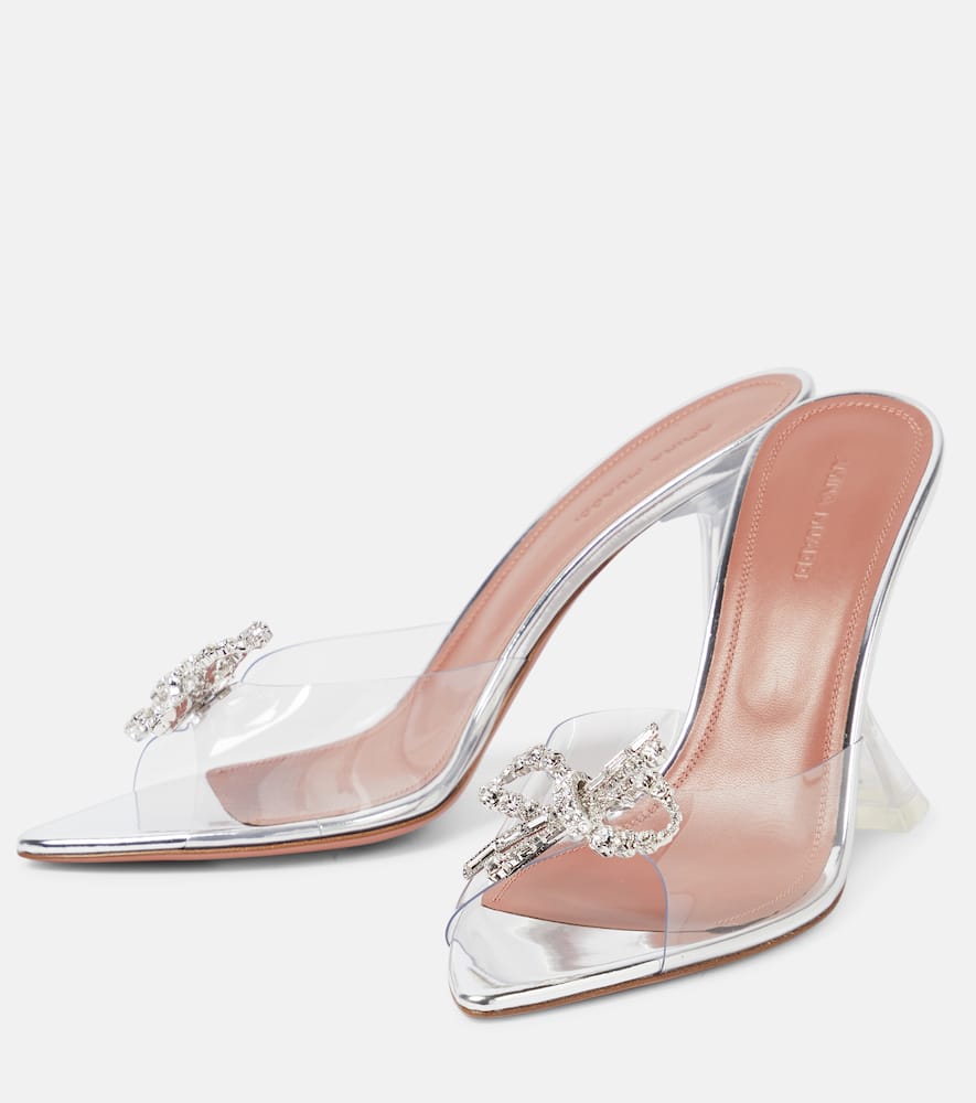 Amina Muaddi Rosie crystal-embellished PVC sandals