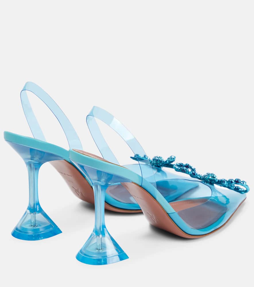 Amina Muaddi Rosie embellished slingback pumps