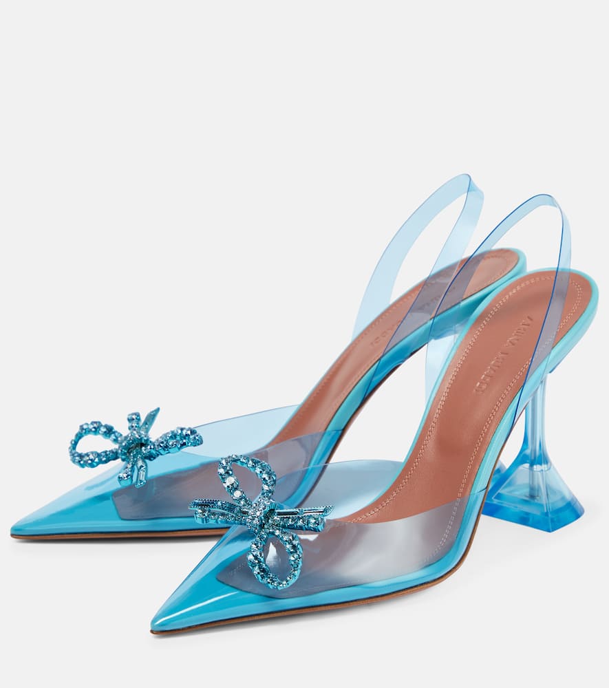 Amina Muaddi Rosie embellished slingback pumps