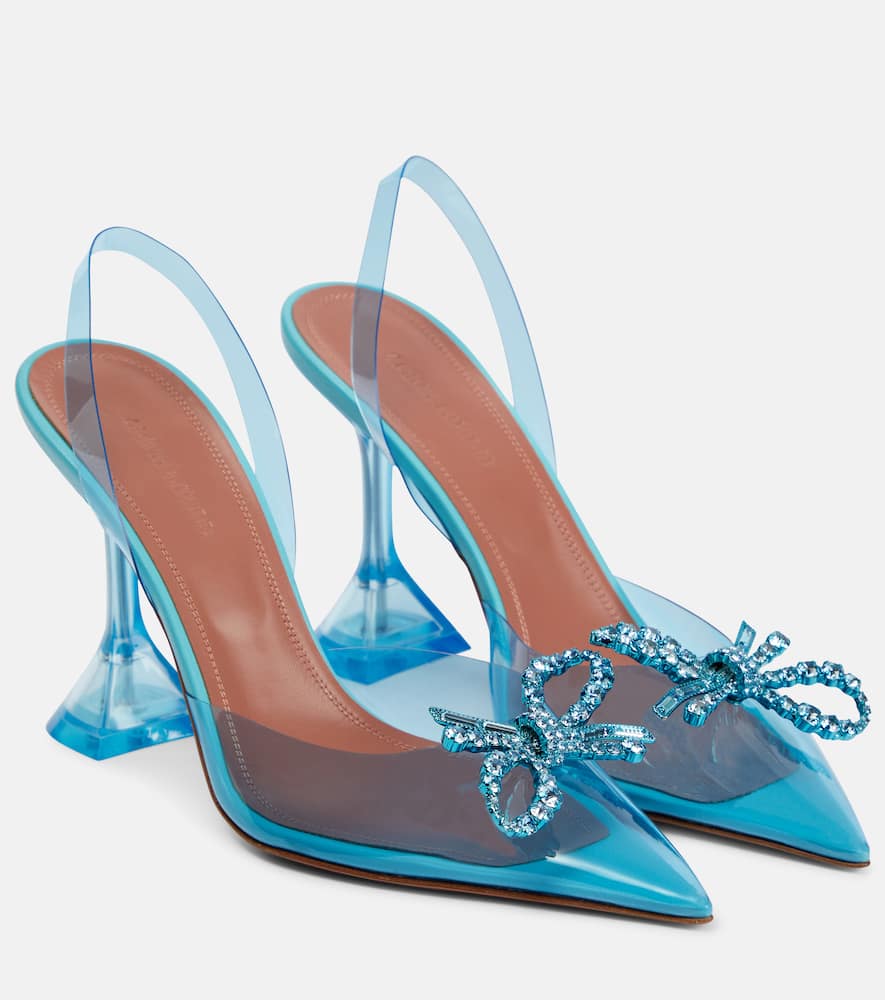 Amina Muaddi Rosie embellished slingback pumps