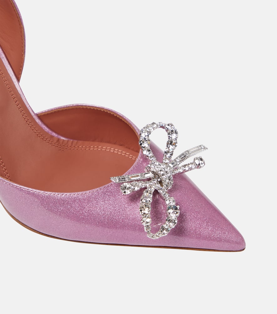 Amina Muaddi Rosie patent leather slingback pumps