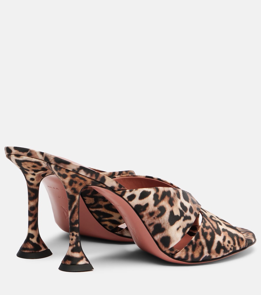 Amina Muaddi Salma leopard-print satin mules