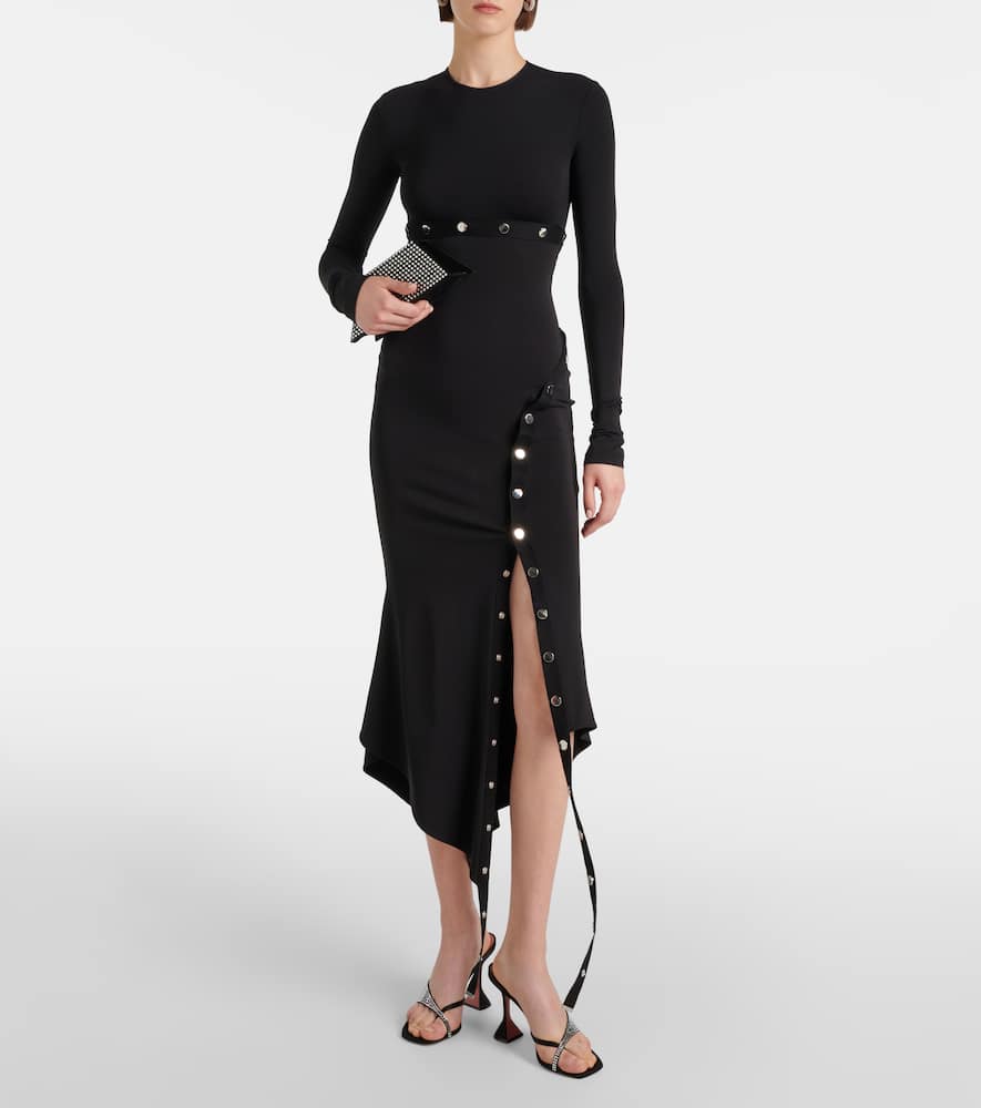 Amina Muaddi Shiona embellished satin mules