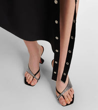 Amina Muaddi Shiona embellished satin mules