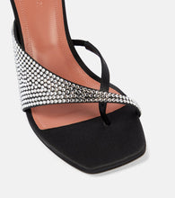 Amina Muaddi Shiona embellished satin mules