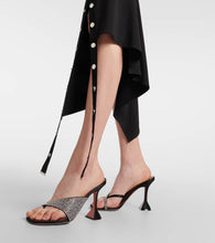 Amina Muaddi Shiona embellished satin mules