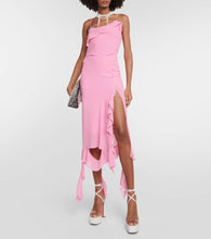 Amina Muaddi Sita leather and PVC platform sandals