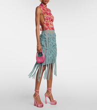 Amina Muaddi Sita leather and PVC platform sandals