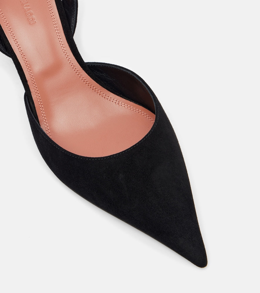 Amina Muaddi Sofia 60 suede slingback pumps