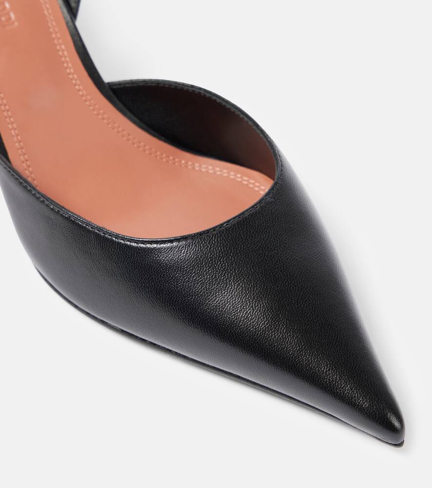 Amina Muaddi Sofia leather slingback pumps