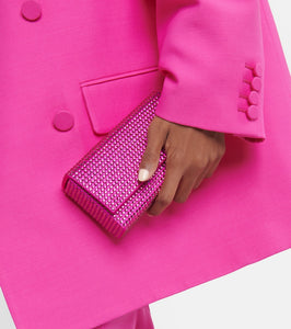 Amina Muaddi Superamini Paloma embellished clutch