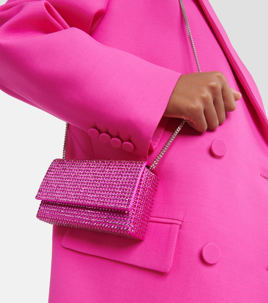 Amina Muaddi Superamini Paloma embellished clutch