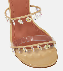Amina Muaddi Tina 105 embellished leather sandals