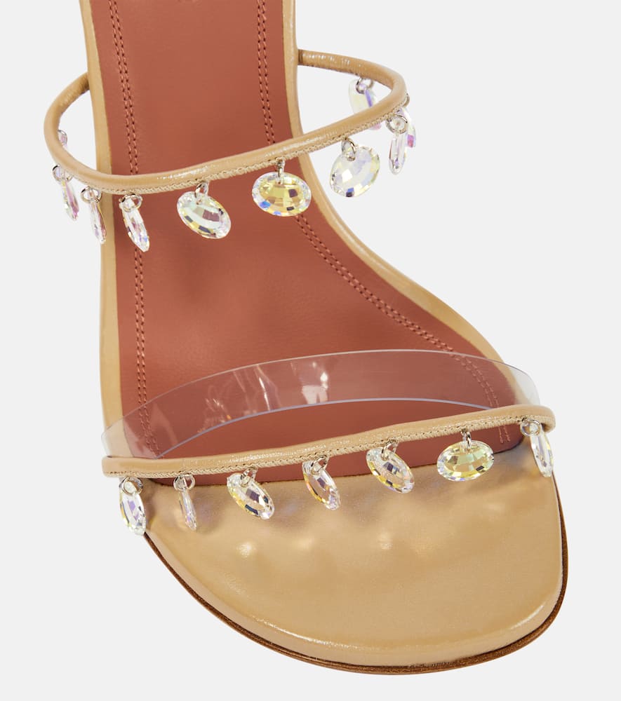 Amina Muaddi Tina 105 embellished leather sandals