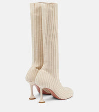 Amina Muaddi Veneda 95 knee-high sock boots