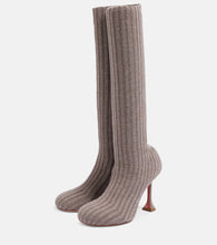 Amina Muaddi Veneda 95 knee-high sock boots