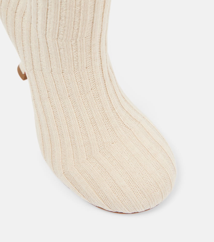 Amina Muaddi Veneda 95 knee-high sock boots