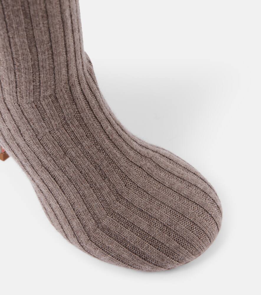 Amina Muaddi Veneda 95 knee-high sock boots