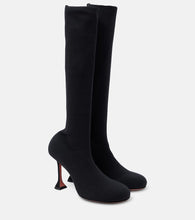 Amina Muaddi Veneda 95 knee-high sock boots