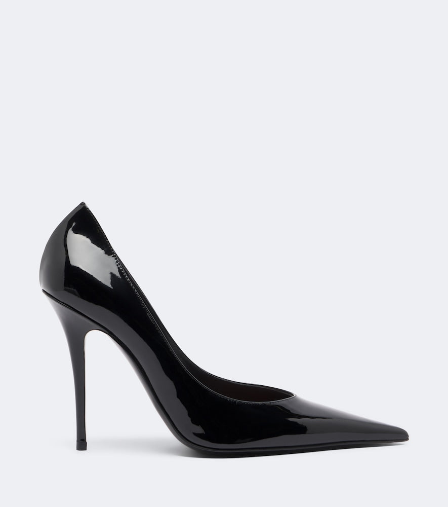 Amina Muaddi Anok patent leather pumps in Black - High-Heel Pumps