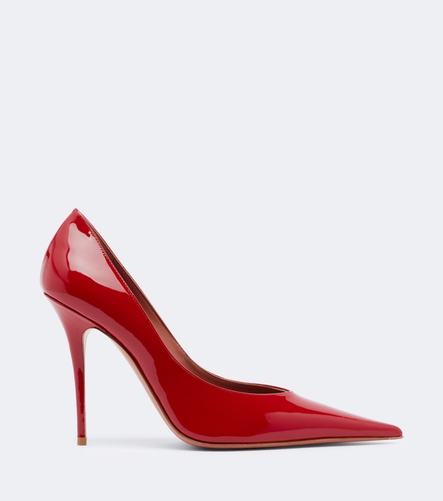 Red Amina Muaddi Anok patent leather pumps - High-Heel Pumps