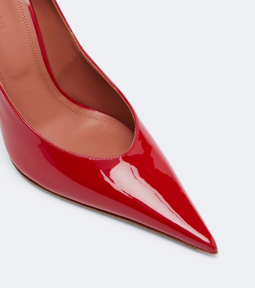 Red Amina Muaddi Anok patent leather pumps - High-Heel Pumps