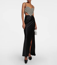 Amina Muaddi Yigit satin platform pumps