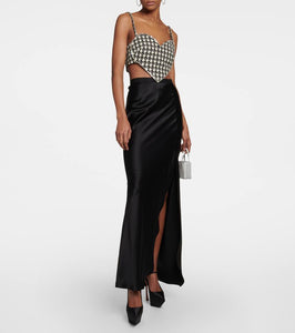 Amina Muaddi Yigit satin platform pumps