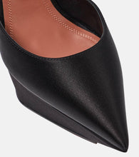 Amina Muaddi Yigit satin platform pumps