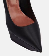 Amina Muaddi Yigit satin platform pumps
