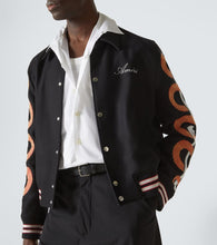 Amiri Amiri Snake Bones wool-blend varsity jacket