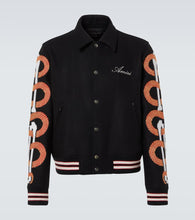 Amiri Amiri Snake Bones wool-blend varsity jacket