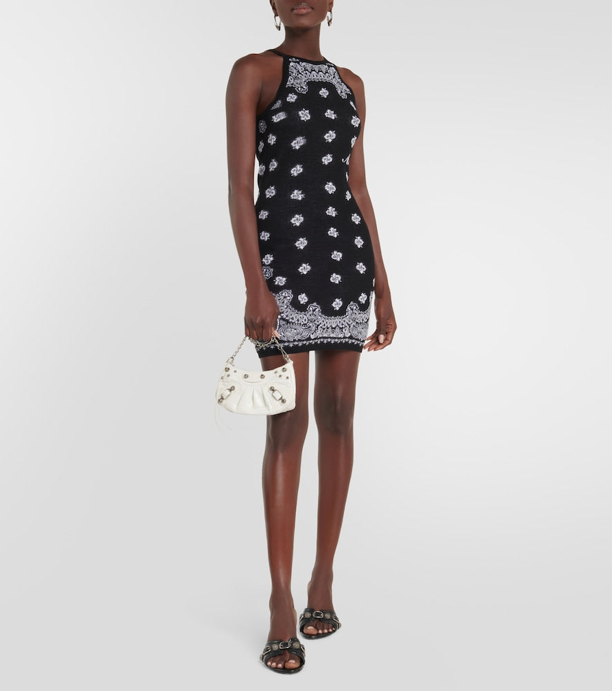 Amiri Bandana-printed halterneck cotton minidress