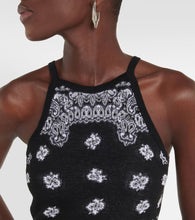 Amiri Bandana-printed halterneck cotton minidress