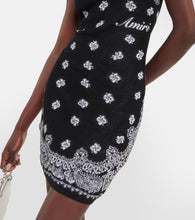 Amiri Bandana-printed halterneck cotton minidress
