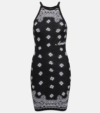 Amiri Bandana-printed halterneck cotton minidress