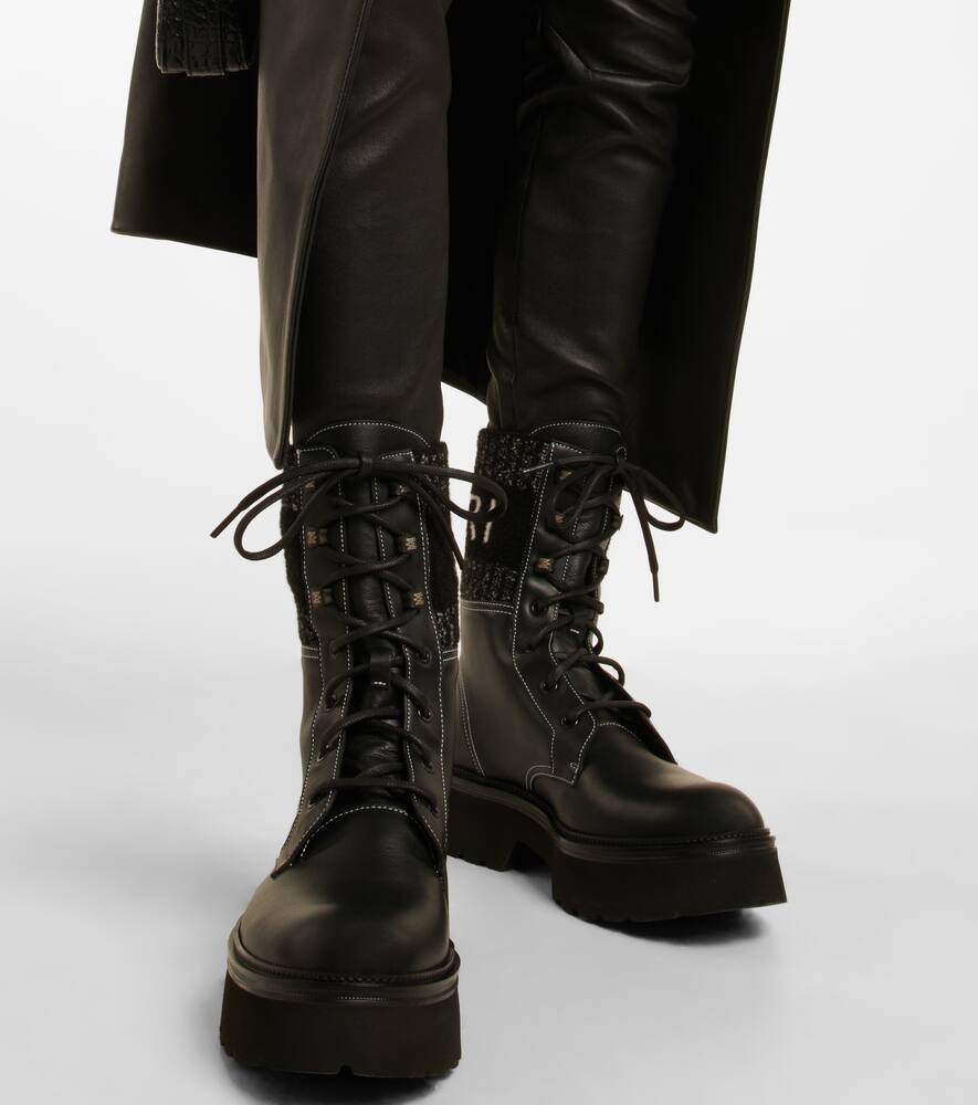 Amiri Leather lace-up boots