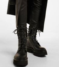 Amiri Leather lace-up boots