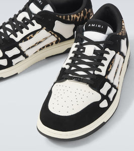 Amiri Leopard Skel Top Low leather sneakers