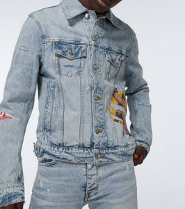 Amiri Playboy denim trucker jacket