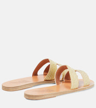 Ancient Greek Sandals Kentima striped metallic sandals