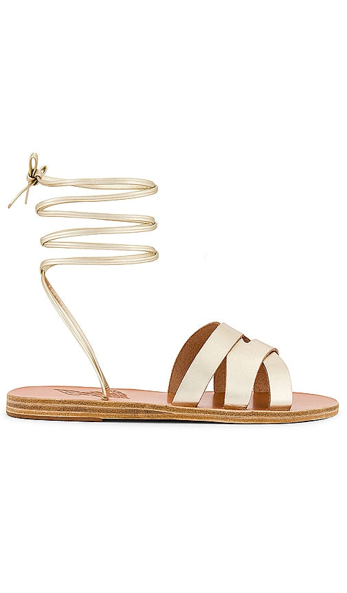 Ancient Greek Sandals Pisida Sandal in Metallic Gold - Ancient Greek Sandals Sandales Pisida en or métallisé - 古希腊凉鞋 Pisida 金属金凉鞋 - Antike griechische Sandalen Pisida-Sandale in Metallic-Gold - 고대 그리스 샌들 메탈릭 골드 소재의 피시다 샌들 - Sandali dell'antica Grecia Sandalo Pisida in oro metallizzato
