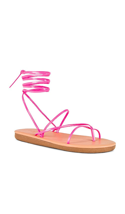 Ancient Greek Sandals String Flip Flop in Pink