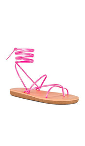 Ancient Greek Sandals String Flip Flop in Pink