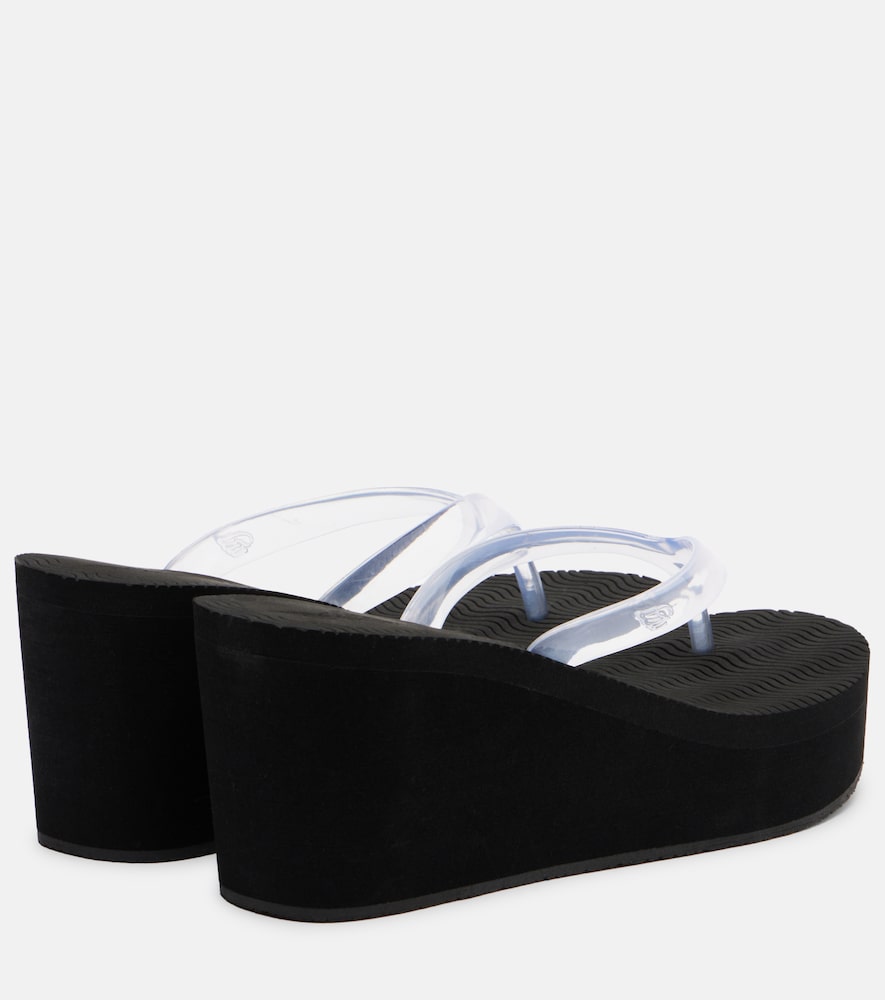 Ancient Greek Sandals Etheria platform thong sandals (Black) - Heeled Sandals