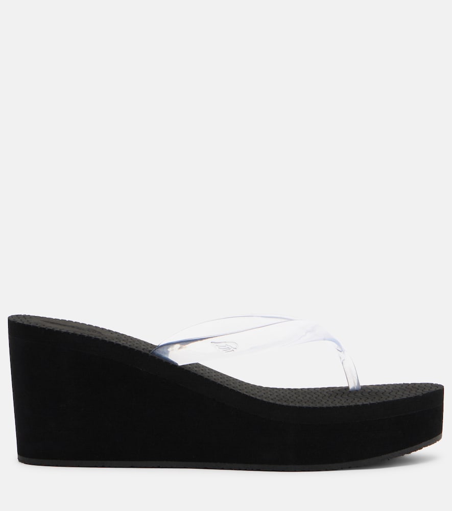 Ancient Greek Sandals Etheria platform thong sandals (Black) - Heeled Sandals