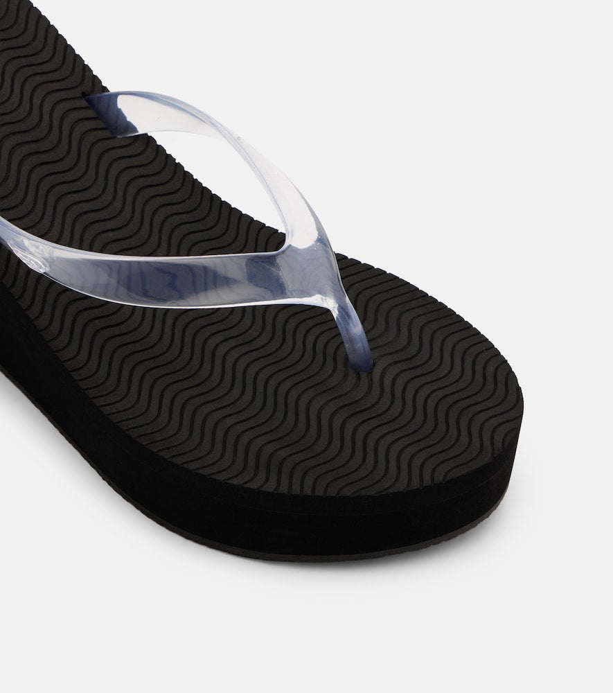 Ancient Greek Sandals Etheria platform thong sandals (Black) - Heeled Sandals