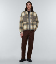 And Wander Checked fleece jacket