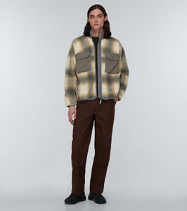 And Wander Checked fleece jacket